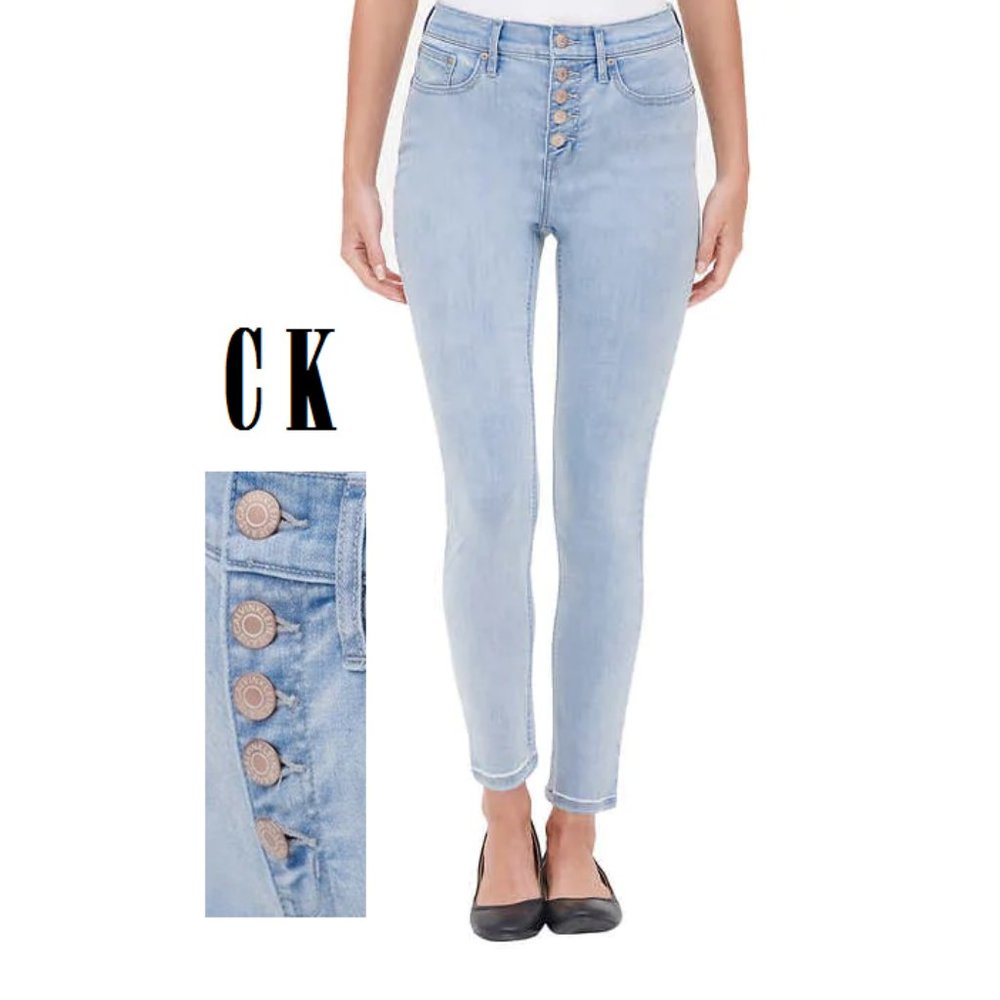NEW CK Calvin Klein Button Fly Jeans 10.5" Front rise - Picture 2 of 6